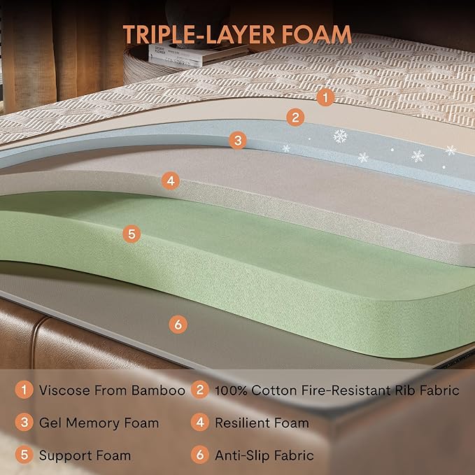 FLEXISPOT S2E Adjustable Bed Frame Base Queen with 10-Inch Cooling Gel Memory Foam Mattress, Whisper Quiet Durable Motor, Adjustable Legs, Easy Assembly – Bonus 4-Piece Queen Sheet Set Included
