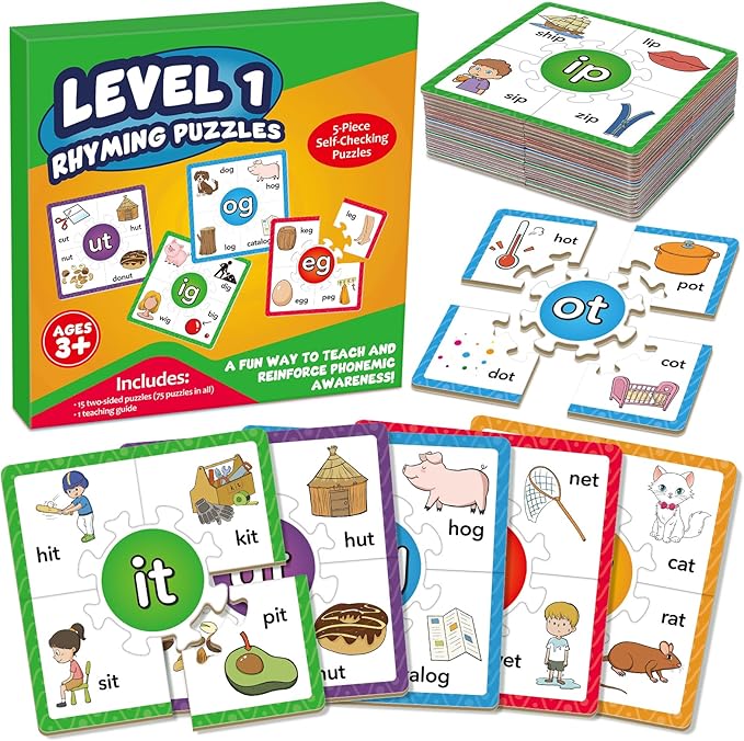 Phonics Puzzle Games, Spelling Games, Phonics Flash Cards, Sight Word Flash Cards for Toddlers, Learning Educational Toys, Kids Preschool Learning Activities, Homeschool Supplies, Learn to Read