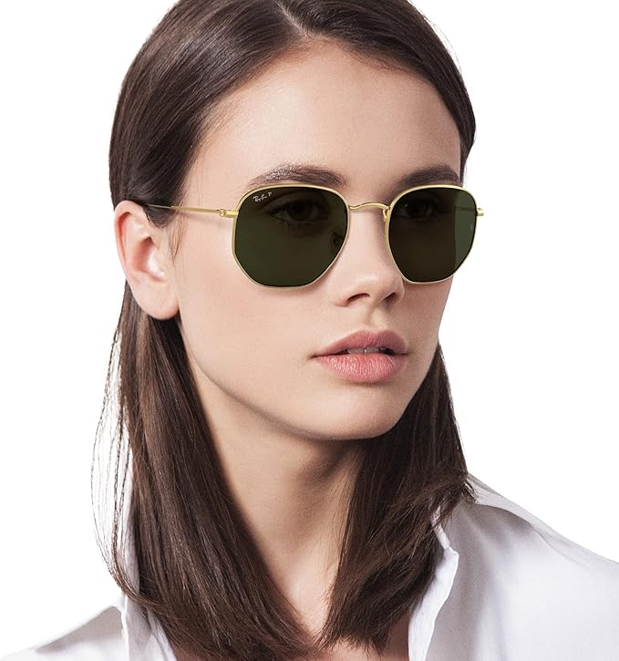 Ray-Ban unisex-adult Rb3548n Hexagonal Flat Lens Hexagonal Sunglasses
