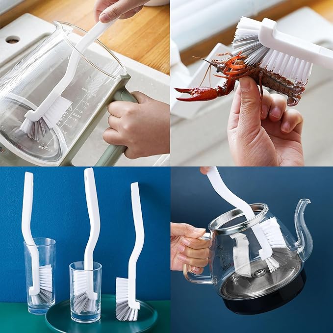 9-Piece Window Track Hard Bristle Gap Cleaning Brush Set, Multi-Purpose Household Cleaning Tool for Cleaning Kitchen, Cups, Bathroom, Window Tracks, Corners and Small Spaces