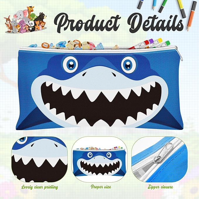 Cinrobiye 48 Pcs Animal Gift Set Pencil Case Pouches Fun Animal Pencils Erasers Party Supplies Stocking Stuffers Goody Bag Fillers Teacher Rewards Prizes Exchange Gifts