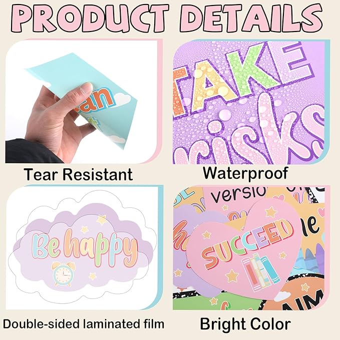This is Your Year Bulletin Board Set Composition Notebook Classroom Decorations Welcome Back to School Paper Cutouts Positive Affirmation Bulletin Board Borders for School Wall Door Decor