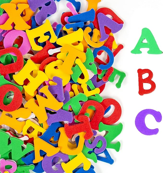 Horizon Group USA Adhesive Foam Alphabet Letters - 1000+ Sticker Letters, 7 Fonts, Capital & Lowercase, Multicolor