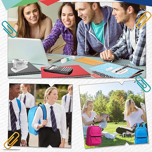 126 Pcs Christmas Middle High School Supplies Kit with Backpack for Student 7-12 Grades, School Supplies Bulk Bundle Essential Notebook Calculator for Xmas Holiday Gifts(Hot Pink)