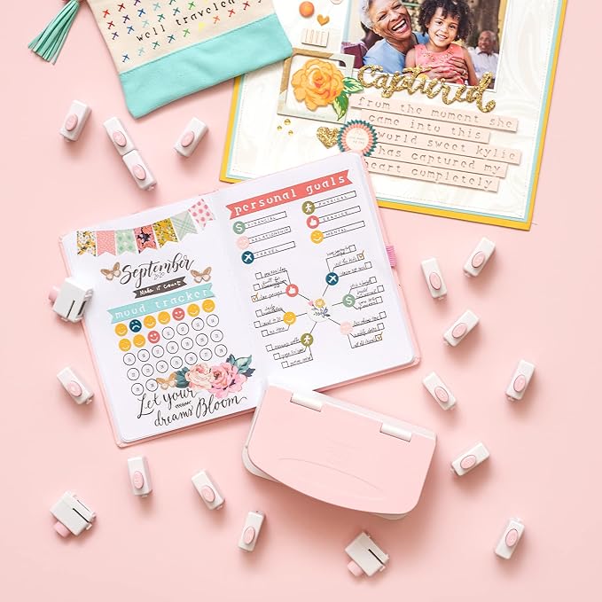 We R Memory Keepers Alphabet Punch Board Lower Case, Create Custom DIY Crafting Projects, Banners, Signs, Cards, Scrapbooking, Journaling, Printmaking