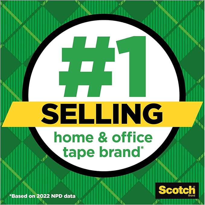 Scotch Magic Tape, 1 Roll, Numerous Applications, Invisible, Engineered for Repairing, 3/4 x 650 Inches, Dispensered (122)