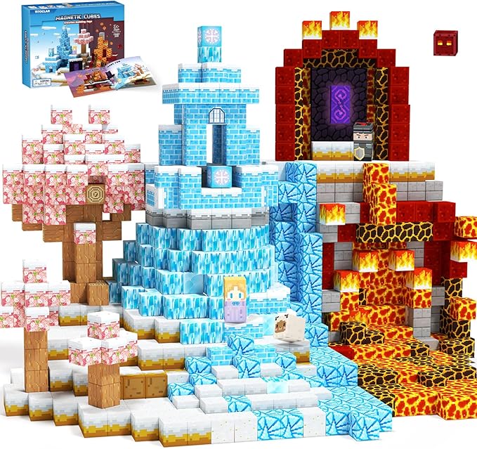Magnetic Blocks, Magnetic Tiles Building Blocks, Easter Gifts for Kids,Magnet Cubes Kids Toys, Creative Travel Toys for 3-5 4-6 5-7 6-8 Year Old Boys Girls, Christmas Birthday Gifts for Children