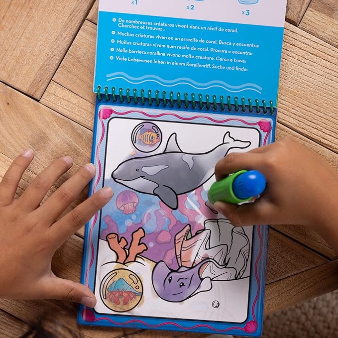 Melissa & Doug On the Go Water Wow! Reusable Water-Reveal Activity Pad - Animals - FSC Certified