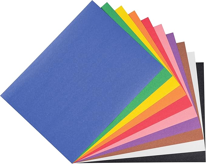 Prang (Formerly SunWorks) Construction Paper, 10 Assorted Colors, 9" x 12", 300 Sheets
