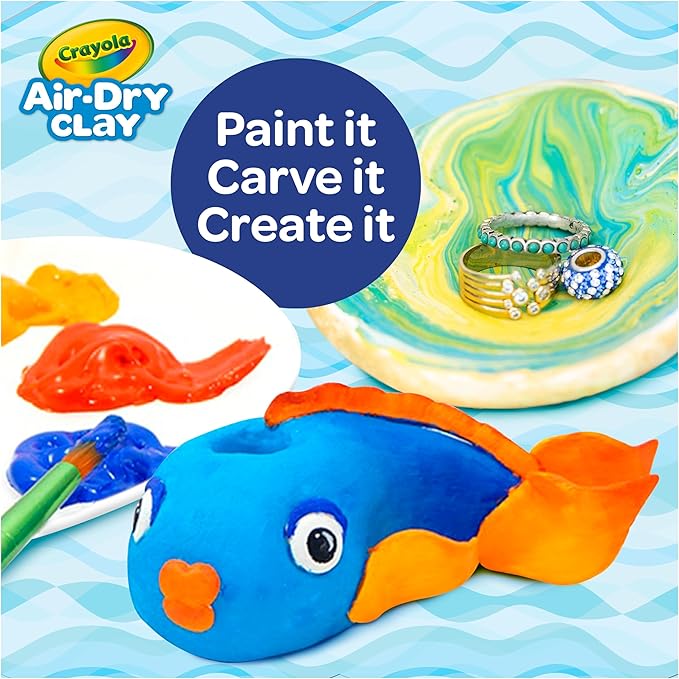 Crayola Air Dry Clay (5lbs), Teacher Supplies, Natural White Modeling Clay for Kids, Sculpting Material, Bulk Craft Supplies for Art Classrooms, Pack of 4