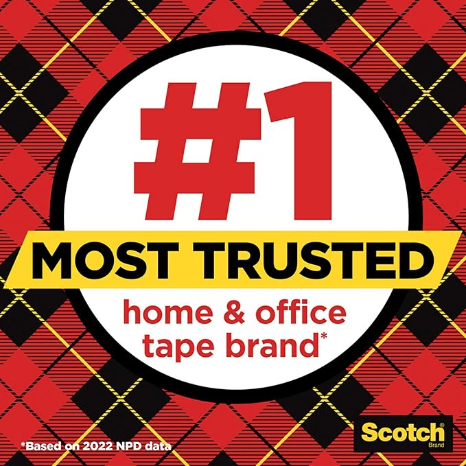 Scotch Transparent Tape , 0.5 in x 450 in (12.7 mm x 11.4 m)