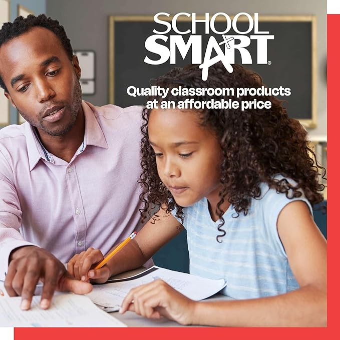 School Smart Graph Paper, 1/2 Inch Rule, 9 x 12 Inches, White, Pack of 500