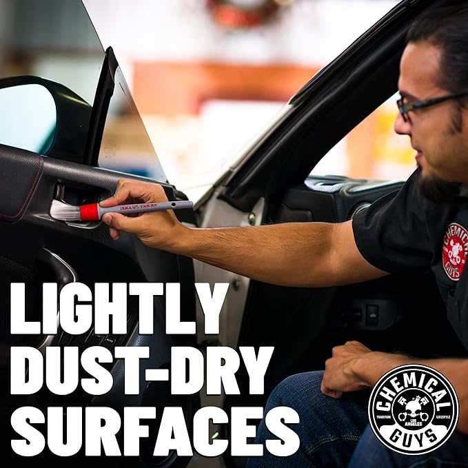 Chemical Guys Car Cleaning Kit Interior 8-Piece - Total Interior Cleaner, Sticky Icky Green Apple & Strawberry Detailing Gel, 3 Detailing Brushes, 3 Towels, Safe for Cars, Trucks, SUVs & More