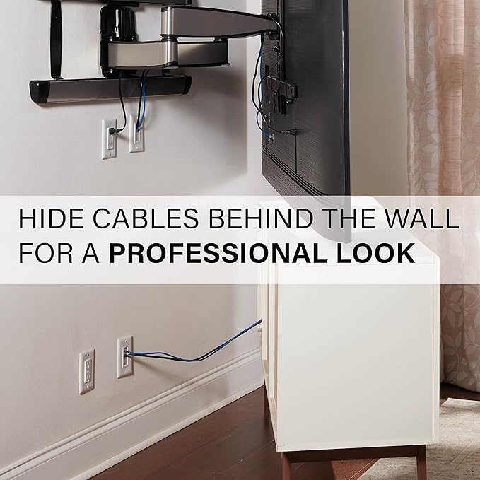SANUS in-Wall Cable Management Kit - Hides AV Cables Behind The Wall - SA-IWCM2-W1