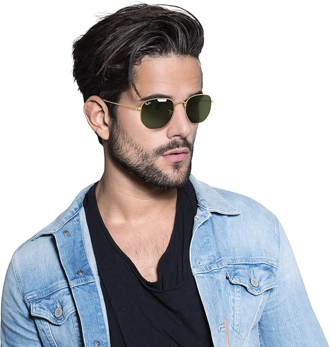 Ray-Ban unisex-adult Rb3548n Hexagonal Flat Lens Hexagonal Sunglasses