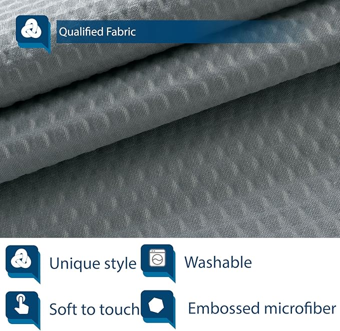 Barossa Design Soft Microfiber Fabric Shower Liner or Curtain - Lightweight, Hotel Quality, Machine Washable, Water Repellent - Dark Grey, 70 x 72 inches