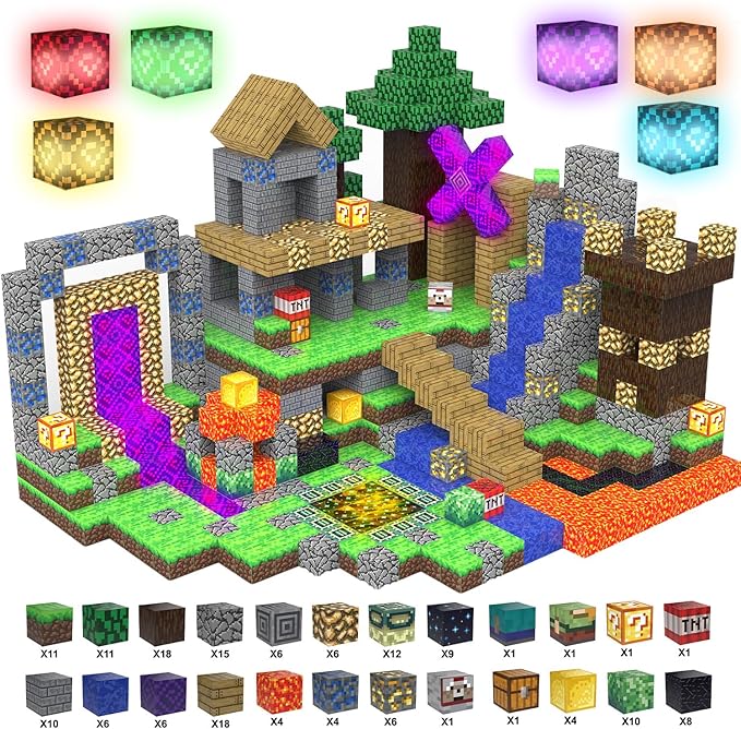 Magnetic Building Blocks for Kids Ages 3-12+, 180PCS STEM Educational Magnet Toys, Magnetic Tiles Build Cubes Game, Ideal Gift for Toddlers Boys Christmas Birthday Girls
