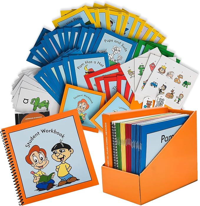 Learning Dynamics 4 Weeks to Read Program and Extra Workbook – Includes 53 Books, Teaching Manual, Activity Workbooks, CD, Flashcards, Manipulatives – Teaches Letters, Phonics, Writing, & Reading