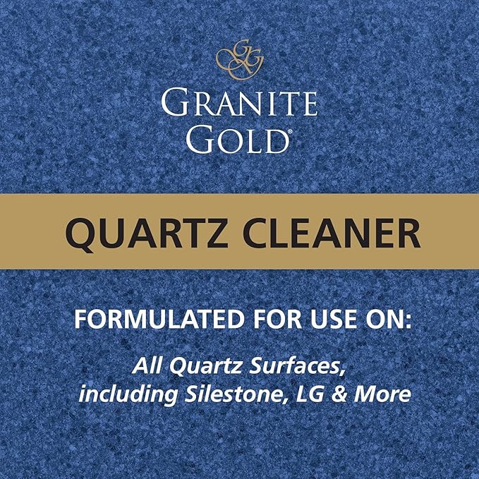 Granite Gold Quartz Cleaner Spray for Caesarstone, Cambria, Silestone and All Other Quartz Countertop Surfaces, 64 Fluid Ounces and 2 x 24 Fluid Ounces