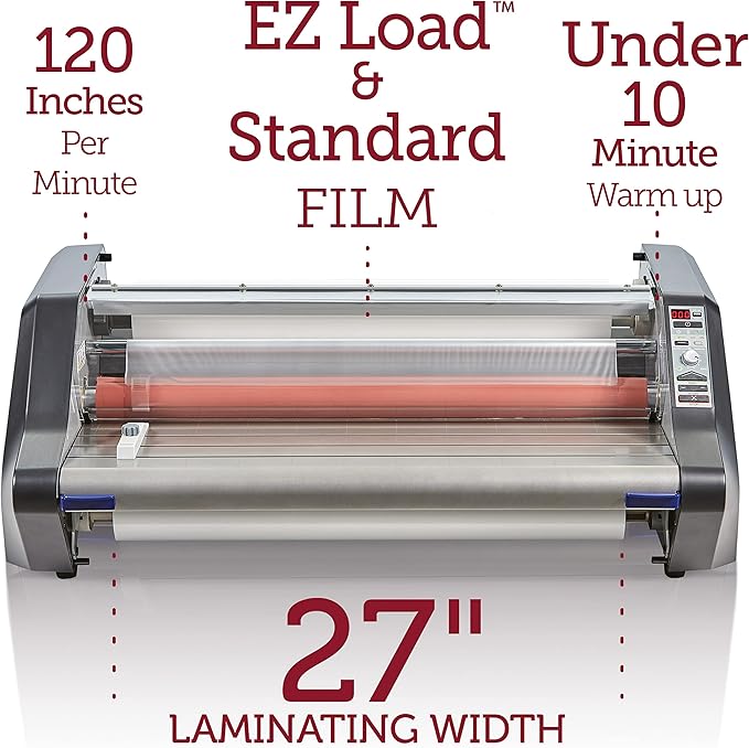 GBC Ultima 65 Thermal Roll Laminator, 27" Maximum Width, 10 Minute Warm-Up, School Lamination, Gray (1710740)