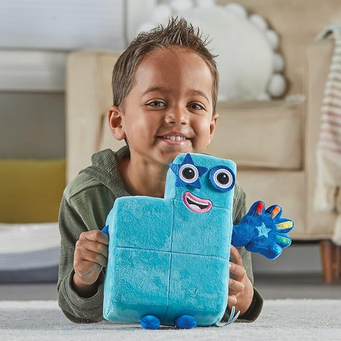 hand2mind Sing-Along Numberblock Five Plush – Officially Licensed Character Plushies, 12 Songs & Sounds from The TV Show, Light Up Soft Stuffies, for Kids Ages 2, 3, 4, 5, 6, 7