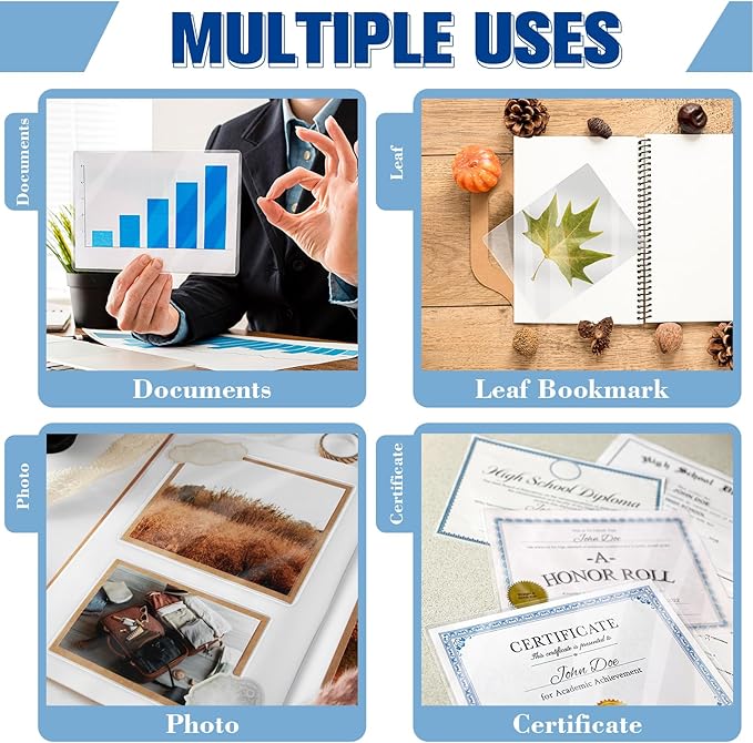 200 Pack 3 mil Lamination Pouches 6" x 9" Clear Laminating Pouches File Card Laminating Pouches Thermal Laminate Pouch Tags for Work Permits Pass Cards Student ID Cards