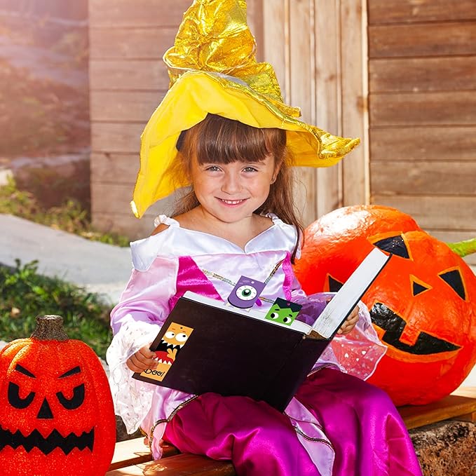 75Pcs Halloween Color Your Own Bookmarks, Kids DIY Coloring Blank Bookmarks Halloween Party Game Prize Art Craft Supplies for Teachers Students Fillers Classroom Reading Club Rewards Book Decor
