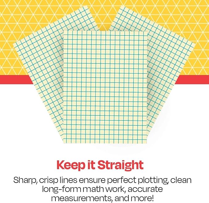 School Smart Graph Paper, 1/2 Inch Rule, 9 x 12 Inches, Manila, Pack of 500