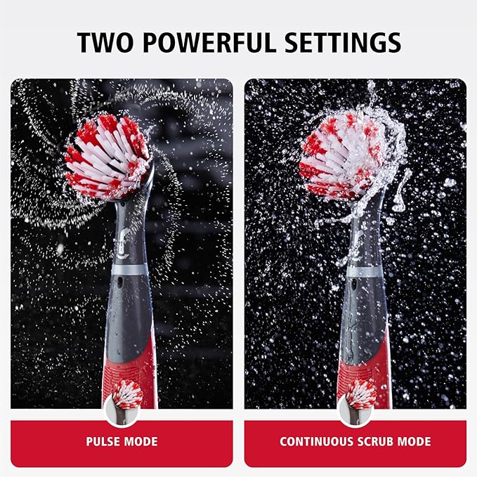 Rubbermaid Reveal Power Scrubber 18-Piece Kit, Cordless Electric Battery Powered Scrub Brush, Water Resistant, for Home/Kitchen/Bathroom/Grout/Tile/Shower/Tub