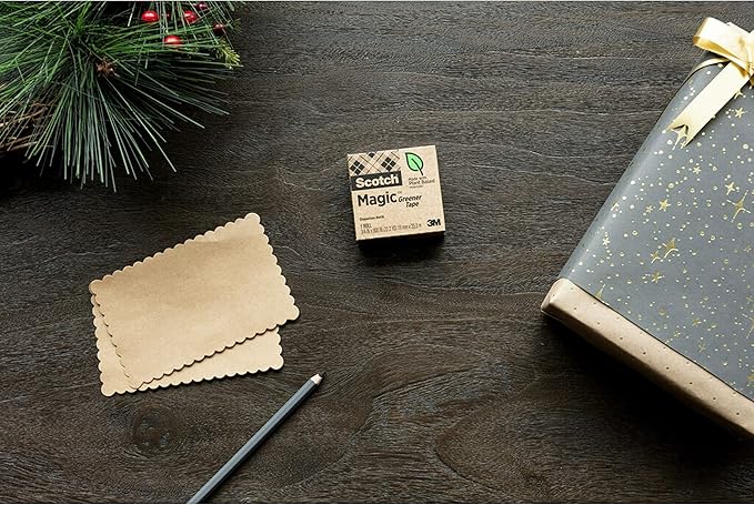 Scotch Magic Greener Tape, 2 Rolls, Numerous Applications, Invisible, Engineered for Repairing, 3/4 x 900 Inches, Boxed (812-2P)
