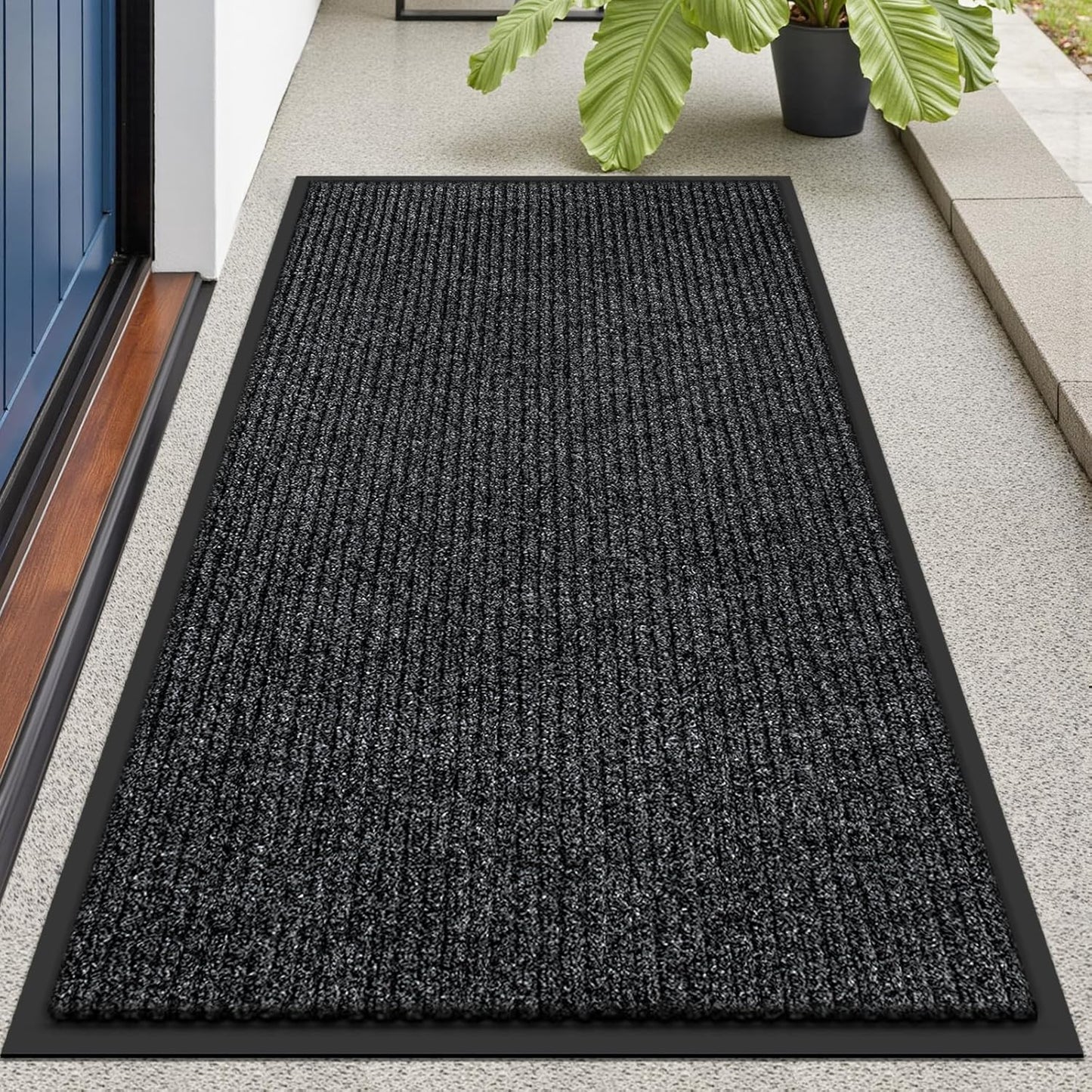 Vicwe Indoor Outdoor Door Mat, 2'x6' Heavy Duty Front Door Mat, Non-Slip Washable Doormats Entrance Mats, Dirt Resistant and Absorbent Doormat, Commercial Outdoor Entrance Floor Mat for Home Office