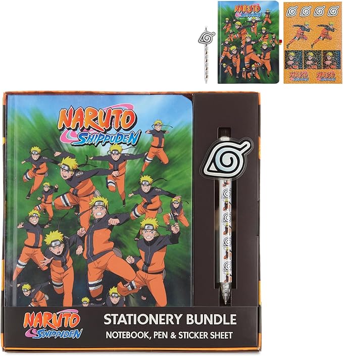 Culture Fly Kids Stationary Set for Girls and Boys - Dragon Ball Z Journal Kit with Notebook, Acrylic Pen Topper, Sticker Sheet - Cute Stationery Kit for School, Writing, Drawing, Gifts