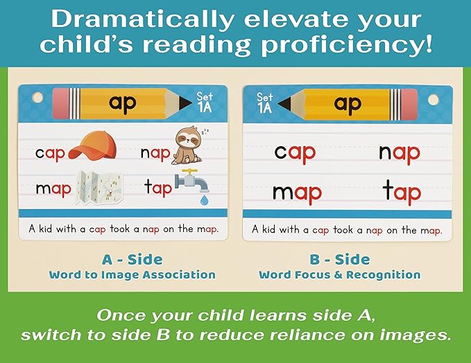 Bright Seed Phonics Flash Cards - Learn to Read in 20 Phonic Stages - Digraphs CVC Blends Long Vowel Sounds – Phonics Games for Kids Age 4-8 Kindergarten First Second Grade Home School Educational