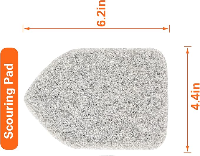 Tile Tub Scrubber Brush Replacement Pads 6 Pieces for Cleaning Bathroom Kitchen Toilet Wall Sink Tile Floor