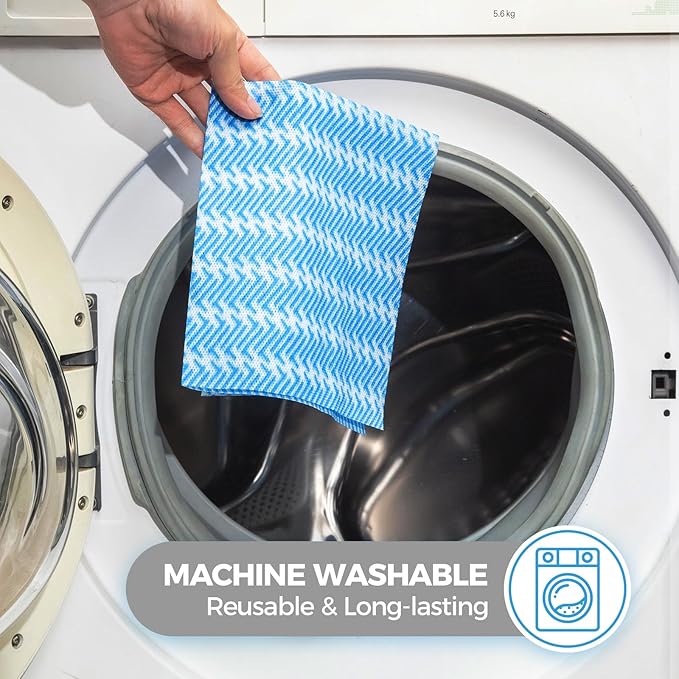 Disposable Cleaning Cloths Dry Handi Wipes Reusable Dish Cloths Multi Use Reusable Cleaning Towels,Machine Washable J cloth,Heavy Duty Handy Wipes 9.8" X 11.8" 100 Count Per Roll