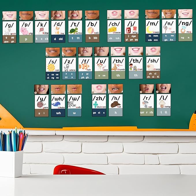 Ireer Boho Consonant Sound Wall Classroom Neutral Phonics Kit, Science of Reading Posters for Kindergarten, Speech Therapy Materials, Phonemic Awareness, Esl Teaching Material