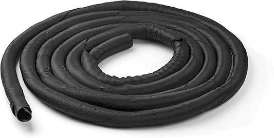 StarTech.com 15' (4.6m) Cable Management Sleeve - Flexible Coiled Cable Wrap - 1.0-1.5" Dia. Expandable Sleeve - Polyester Cord Manager/Protector/Concealer - Black Trimmable Cable Organizer