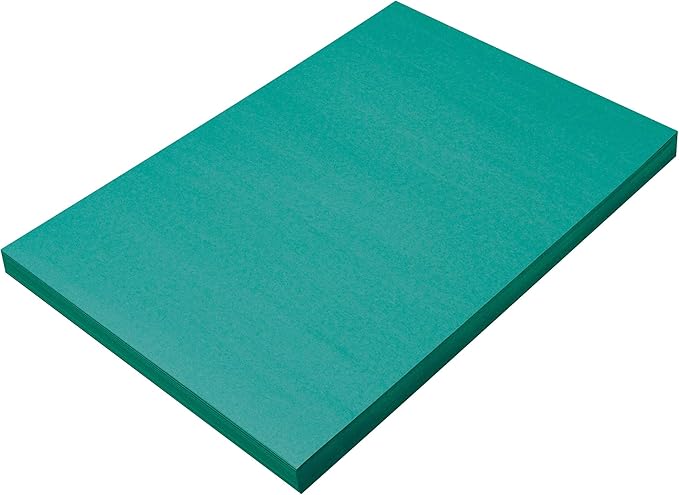 Prang (Formerly SunWorks) Construction Paper, Turquoise, 12" x 18", 100 Sheets
