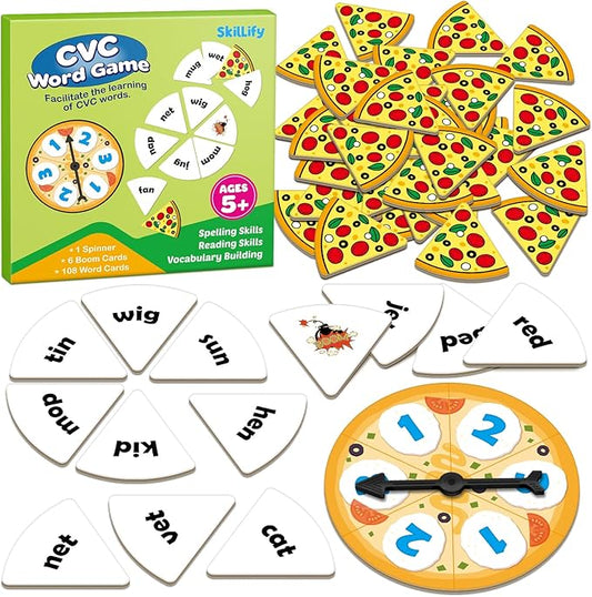 CVC Word Games Phonics Games for Kids, Learn to Read CVC Flash Cards Sight Word Reading Activities, Speech Therapy Toys Toddler Kindergarten Preschool Learning Educational Toys