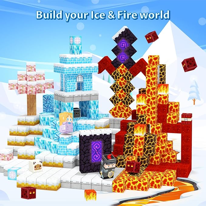 Magnetic Blocks, Magnetic Tiles Building Blocks, Easter Gifts for Kids,Magnet Cubes Kids Toys, Creative Travel Toys for 3-5 4-6 5-7 6-8 Year Old Boys Girls, Christmas Birthday Gifts for Children