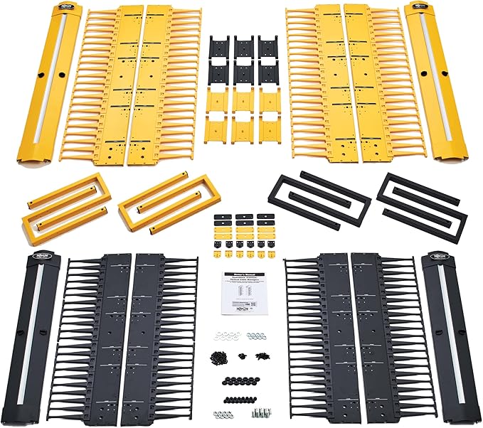 Tripp Lite Vertical Cable Manager, High-Capacity Deep Double Finger Duct, Front-Facing Cover, Four 3.5ft Tall Sections, 6 in Wide x 11.4 in Depth, 2 Black + 2 Yellow, 5-Year Warranty (SRCABLEVRT6HD2F)