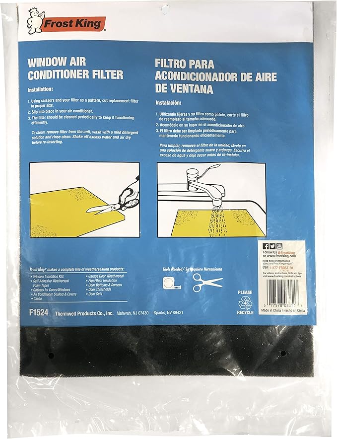 Frost King Air Conditioner Filters, 15 in. x24 in. x3/16 in. , Open Cell Foam