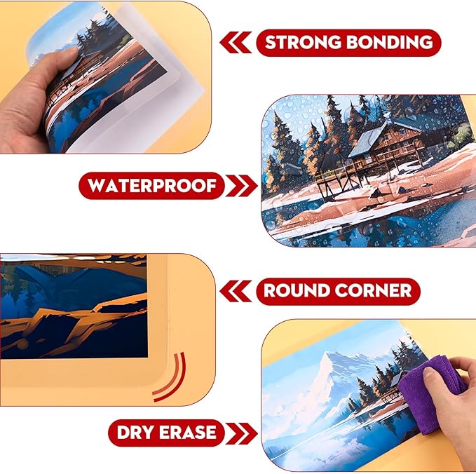 CAREGY Thermal Laminating Pouches, 520 Pack 3 Mil, 9 x 11.5 Inches Laminating Sheets Paper for Laminator, Clear, Letter Size, Office and School Supplies