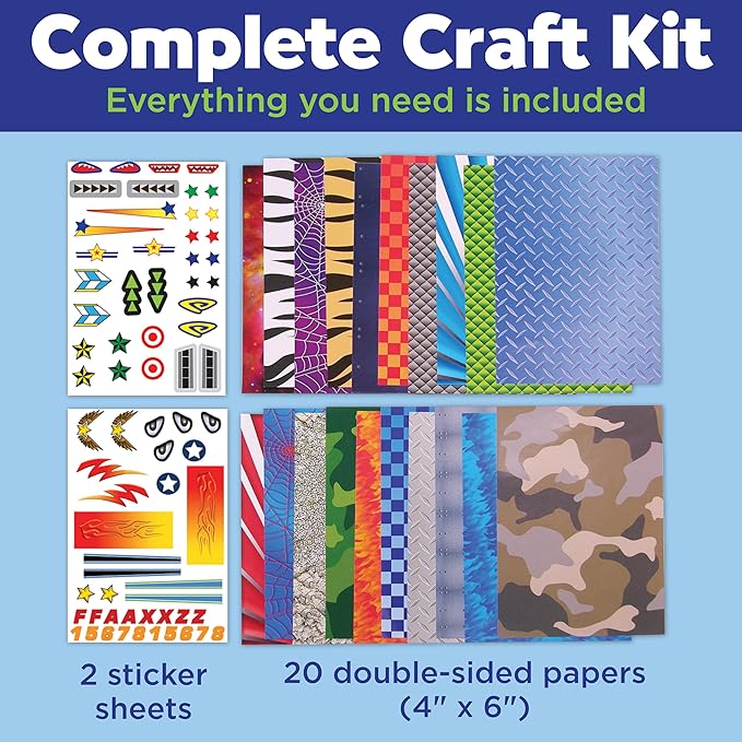 Creativity for Kids Paper Airplane Squadron - Create 20 Paper Airplanes, Mini Craft Kit for Boys, Easter Basket Stuffers and Gift for Boys, Kids Activities (Ages 6+)