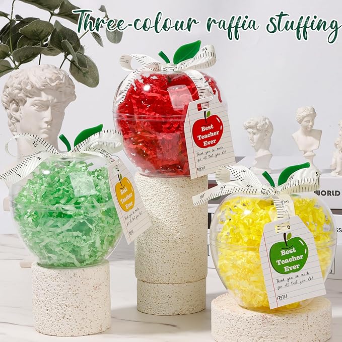 dZbGift Teacher appreciation gifts in bulk,Teacher gifts card holder-6pcs plastic apple containers,back to school,first day of school,teacher birthday gifts