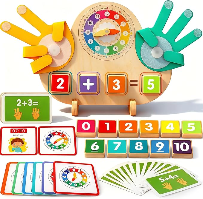 Toddler Learning Toys for 3+,Montessori Preschool Educational Learning Activities Counting & Number Blocks Toys Math Games Easter Basket Stuffers Gifts for Girl Boys