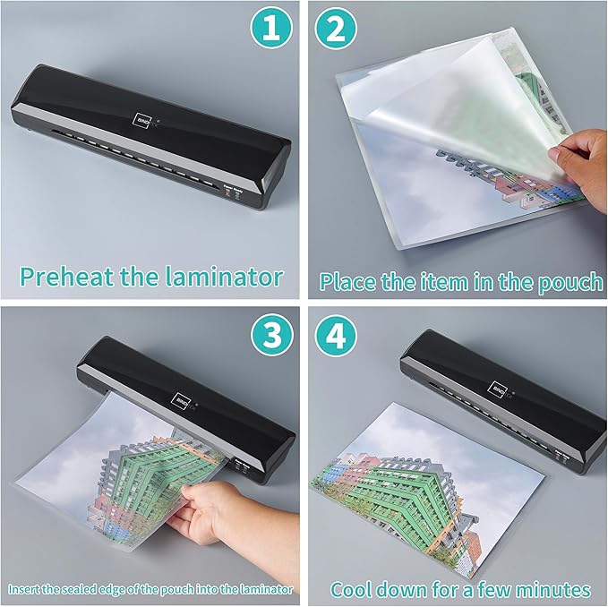 Binditek Thermal Laminating Pouches, 5mil Laminating Sheets, 2.5 x 4.25 Inches, ID Badge Without Clip, Ultra Clear, 200 Pack