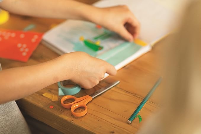 Fiskars Hobby Scissors, Length: 13 cm, For Right- and Left-handed Users, Stainless Steel Blade/Plastic Handles, Orange, Classic, 1005154