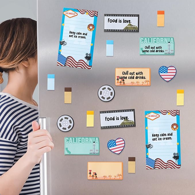 B1ykin Cute Sticky Notes Set - Los Angeles is Always A Good Idea Self-Stick Notes Pad, 550 Sheets Writing Memo Pages Sticky Notepad for Teacher Appreciation Gift, School Supplies (Los Angeles City)