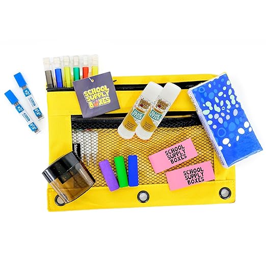 Elementary School Essentials Bundle | Pallet (180 Boxes) - 91 Pieces per Box | School Supply Boxes - Back to School Essentials | Includes Binders, Folers, Notebooks, Paper, Pencils, Pens, & More